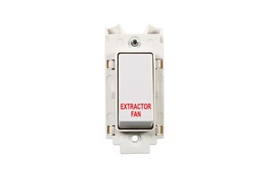 20A Double Pole Grid Switch Module Printed 'Extractor Fan'