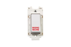 20A Double Pole Grid Switch Module Printed 'Washing Machine'