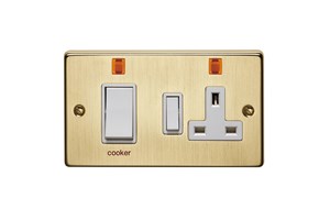 45A Double Pole Cooker Control Unit With Neon Bronze Finish