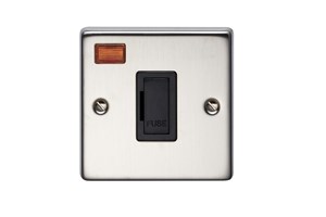 13A Unswitched Fused Connection Unit With Neon Stainless Steel Finish