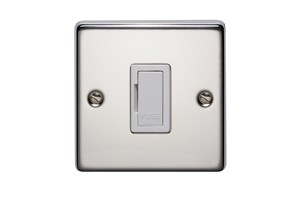 13A Unswitched Fused Connection Unit Polished Stainless Steel Finish