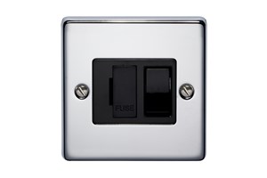 13A Double Pole Switched Fused Connection Unit Highly Polished Chrome Finish