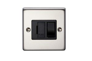 13A Double Pole Switched Fused Connection Unit Stainless Steel Finish