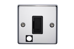 13A Unswitched Fused Connection Unit With Cord Outlet Highly Polished Chrome Finish