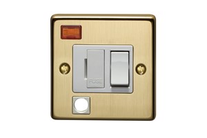 13A Double Pole Switched Fused Connection Unit With Cord Outlet And Neon Bronze Finish