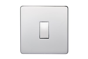 10AX 1 Gang 2 Way Switch Highly Polished Chrome Finish