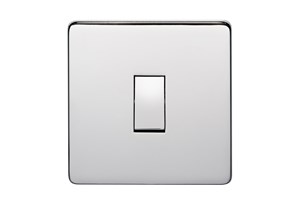 10AX 1 Gang Intermediate Switch Highly Polished Chrome Finish