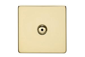1 Gang 1 Way 400 Watt Touch Remote Dimmer Polished Brass Finish