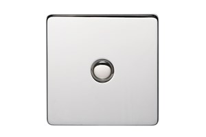 1 Gang 1 Way 400 Watt Touch Dimmer Highly Polished Chrome Finish