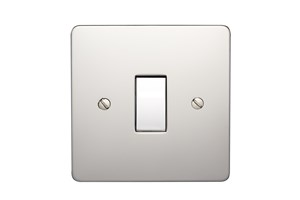 10AX 1 Gang 2 Way Switch Polished Stainless Steel Finish