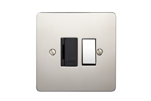 13A Double Pole Switched Fused Connection Unit Polished Stainless Steel Finish