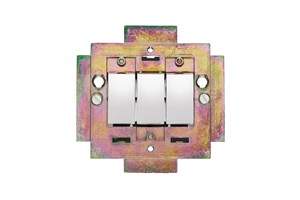 10AX 3 Gang 2 Way Switch Interior Highly Polished Chrome Finish