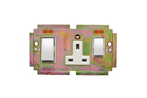 45A Cooker Control Unit With 13A Socket Interior With Neon Highly Polished Chrome Finish Rockers