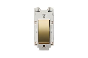 10A Retractive Grid Switch Polished Brass Finish Rocker