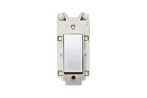 10A Retractive Grid Switch With Metal Rocker Polished Stainless Steel Finish Rocker