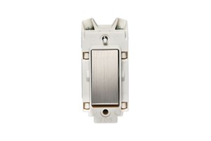10A Retractive Grid Switch With Metal Rocker Stainless Steel Finish Rocker