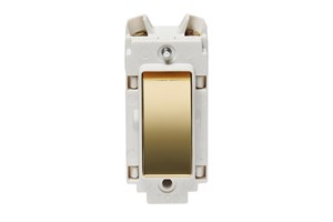 10A Retractive 2 Way And Off Grid Switch With Metal Rocker Polished Brass Finish Rocker