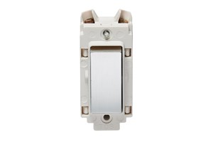 10A Retractive 2 Way And Off Grid Switch With Metal Rocker Satin Chrome Finish Rocker