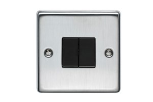 10AX 2 Gang 2 Way Switch Stainless Steel Finish