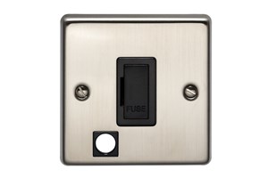 13A Unswitched Fused Connection Unit With Flex Outlet Stainless Steel Finish