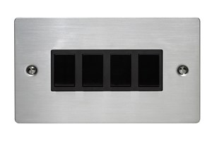 10AX 4 Gang 2 Way Switch Stainless Steel Finish