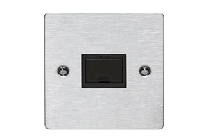 13A Double Pole Switched Fused Connection Unit Stainless Steel Finish