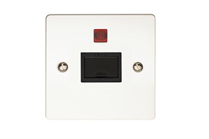 13A Double Pole Switched Fused Connection Unit With Neon Polished Steel Finish