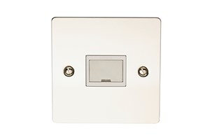 13A Unswitched Fused Connection Unit Polished Steel Finish
