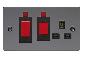 45A Cooker Control Unit With Neon Black Nickel Finish