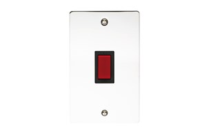 45A 2 Gang Switch Polished Steel Finish