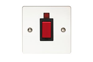 45A 1 Gang Switch With Neon Polished Steel Finish