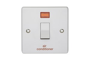 20A 1 Gang Double Pole Control Switch With Neon Printed 'Air Conditioner'