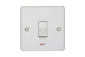20A 1 Gang Double Pole Control Switch Printed 'ATM'