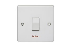 20A 1 Gang Double Pole Control Switch Printed 'Boiler'