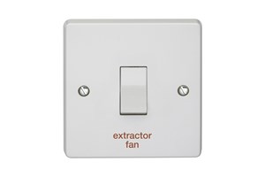 20A 1 Gang Double Pole Control Switch Printed 'Extractor Fan'