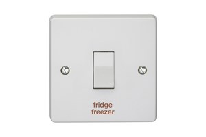 20A 1 Gang Double Pole Control Switch Printed 'Fridge Freezer'