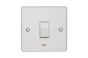 20A 1 Gang Double Pole Control Switch Printed 'Fire'