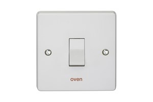 20A 1 Gang Double Pole Control Switch Printed 'Oven'