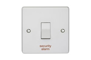 20A 1 Gang Double Pole Control Switch Printed 'Security Alarm'