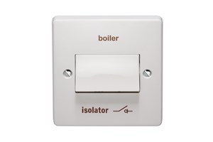 6A Triple Pole Isolator Switch Printed 'Boiler'