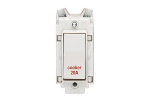20A Double Pole Grid Switch Printed 'Cooker 20A'