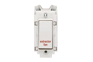 20A Double Pole Grid Switch Printed 'Extractor Fan'