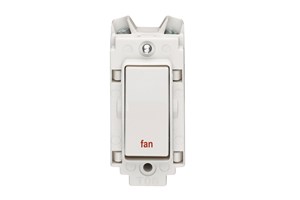 20A Double Pole Grid Switch Printed 'Fan'