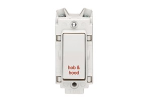 20A Double Pole Grid Switch Printed 'Hob & Hood'