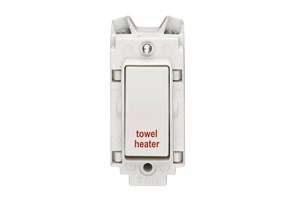 20A Double Pole Grid Switch Printed 'Towel Heater'
