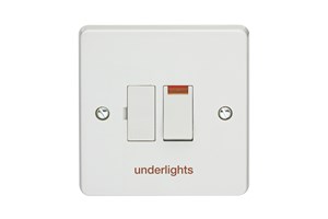 13A Double Pole Switched Fused Connection Unit With Neon Printed 'Underlights'