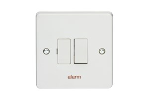 13A Double Pole Switched Fused Connection Unit Printed 'Alarm'