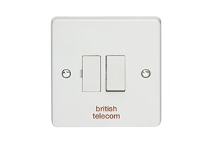 13A Double Pole Switched Fused Connection Unit Printed 'British Telecom'