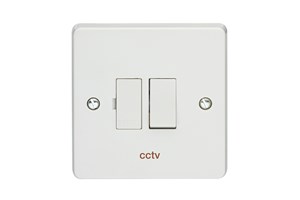 13A Double Pole Switched Fused Connection Unit Printed 'CCTV'