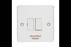 13A Double Pole Switched Fused Connection Unit Printed 'Downflow Heater'